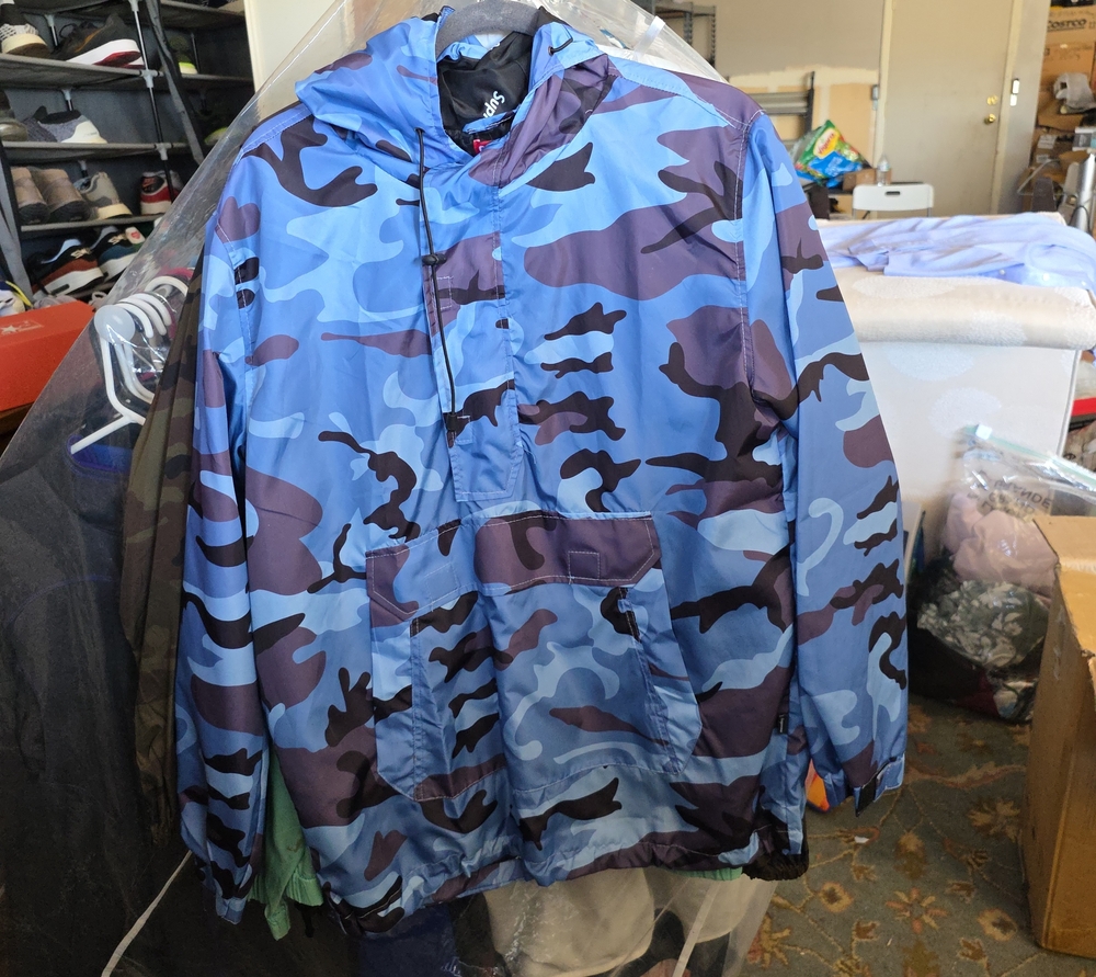 Supreme Blue Camouflage Hooded Windbreaker